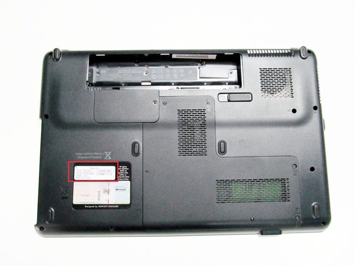 Locate Model number on Compaq