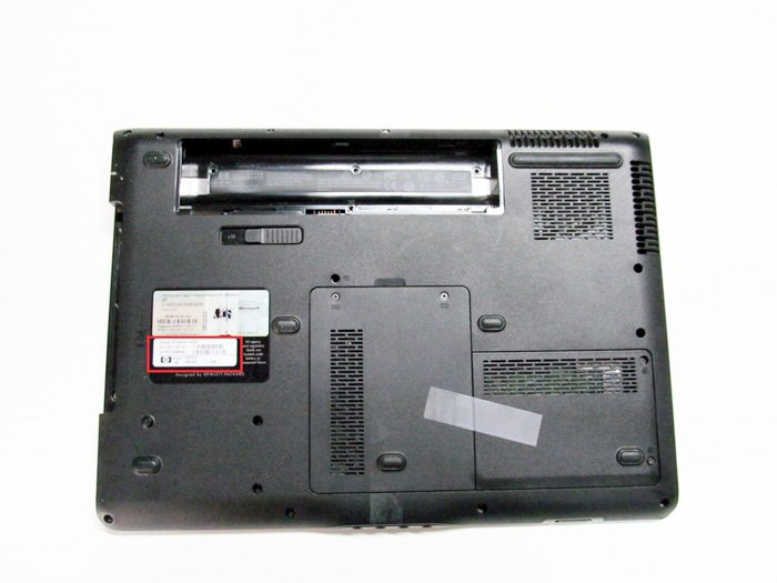 Locate an HP model number